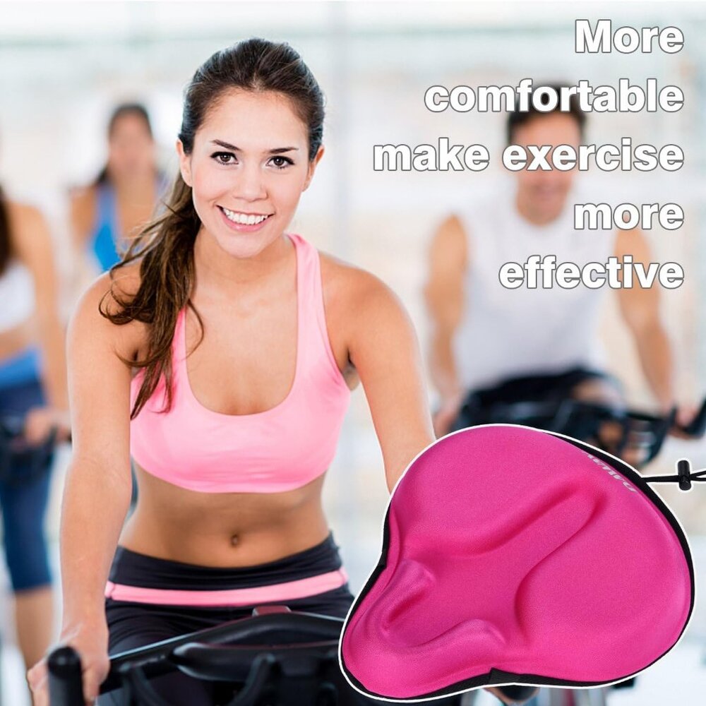 DAWAY Comfortable Bike Seat Cover Silicone Gel & Memory Foam Padded Bike Seat XL - Picture 6 of 7